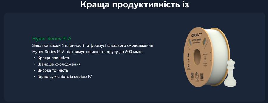 Лучшая продуктивности с Hyper PLA у 3D принтера Creality K1C